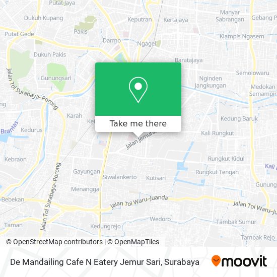 De Mandailing Cafe N Eatery Jemur Sari map