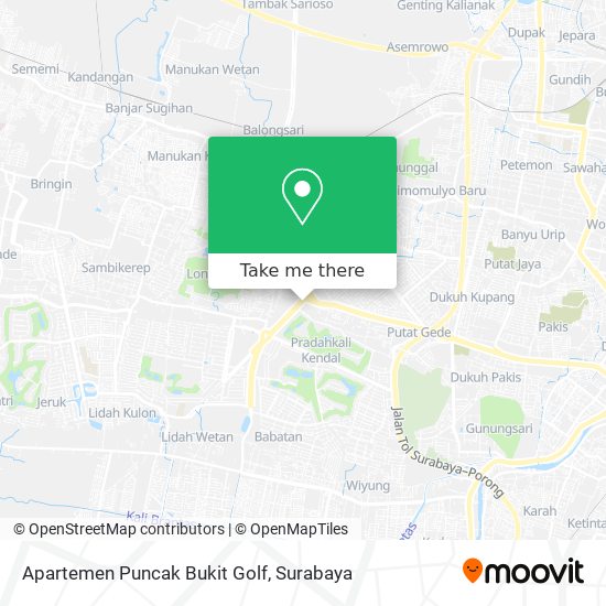 Apartemen Puncak Bukit Golf map