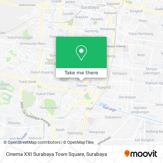 Cinema XXI Surabaya Town Square map