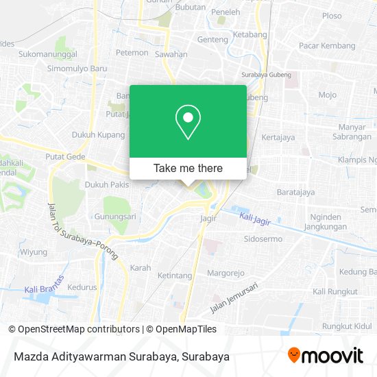 Mazda Adityawarman Surabaya map