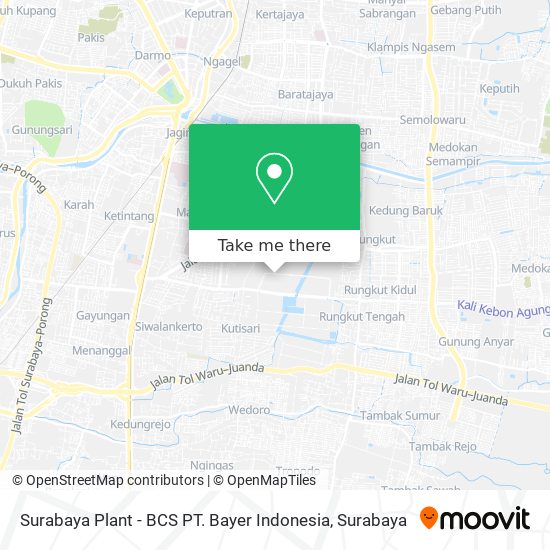 Surabaya Plant - BCS PT. Bayer Indonesia map