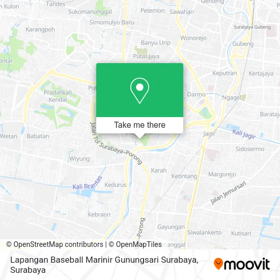 Lapangan Baseball Marinir Gunungsari Surabaya map