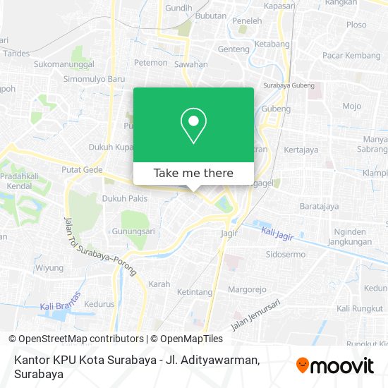 Kantor KPU Kota Surabaya - Jl. Adityawarman map