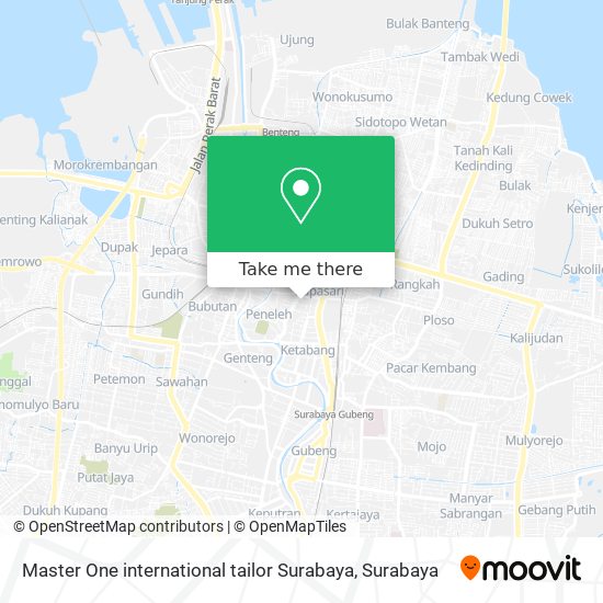 Master One international tailor Surabaya map