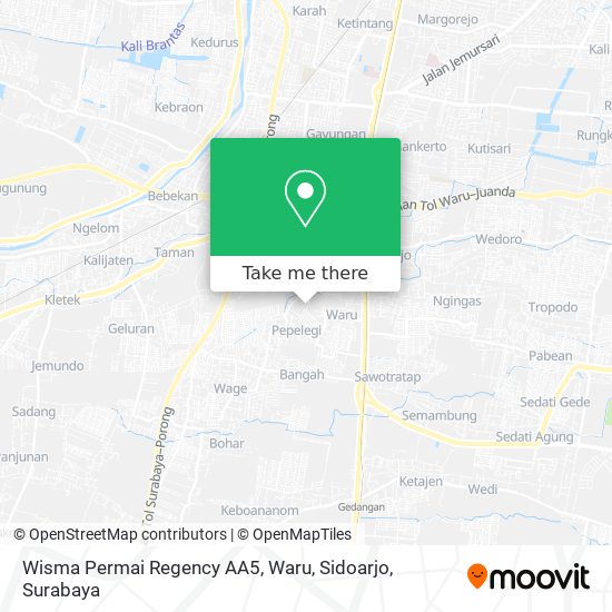 Wisma Permai Regency AA5, Waru, Sidoarjo map