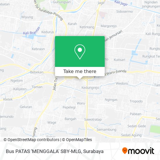 Bus PATAS 'MENGGALA' SBY-MLG map