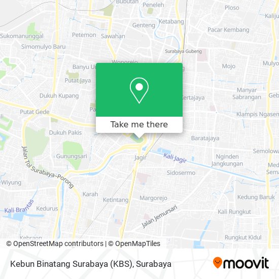 Kebun Binatang Surabaya (KBS) map