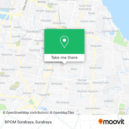 BPOM Surabaya map