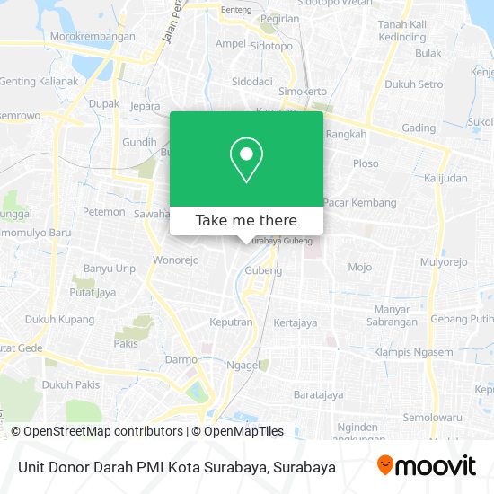 Unit Donor Darah PMI Kota Surabaya map