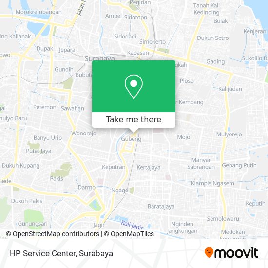 HP Service Center map