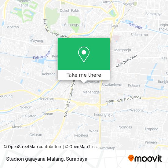 Stadion gajayana Malang map