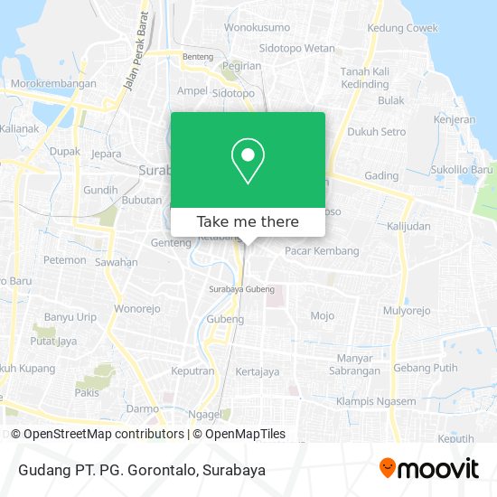 Gudang PT. PG. Gorontalo map