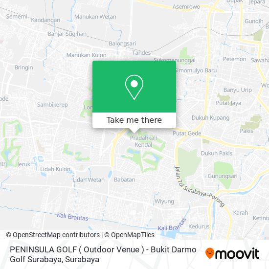 PENINSULA GOLF ( Outdoor Venue ) - Bukit Darmo Golf Surabaya map
