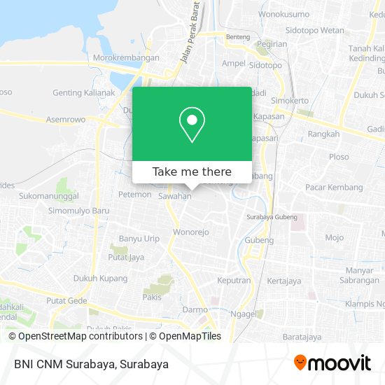 BNI CNM Surabaya map