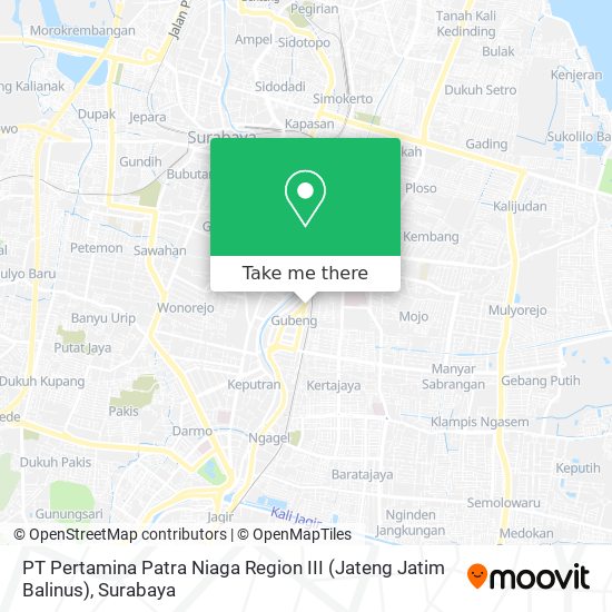 PT Pertamina Patra Niaga Region III (Jateng Jatim Balinus) map