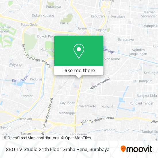SBO TV Studio 21th Floor Graha Pena map