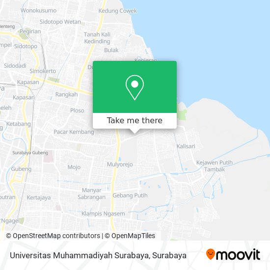Universitas Muhammadiyah Surabaya map