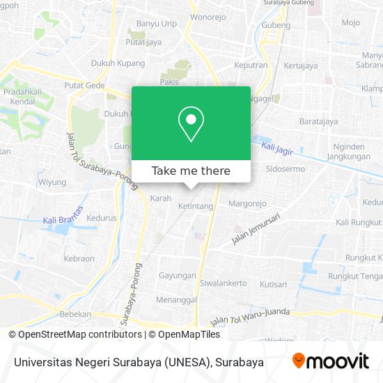Universitas Negeri Surabaya (UNESA) map