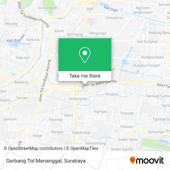 Gerbang Tol Menanggal map