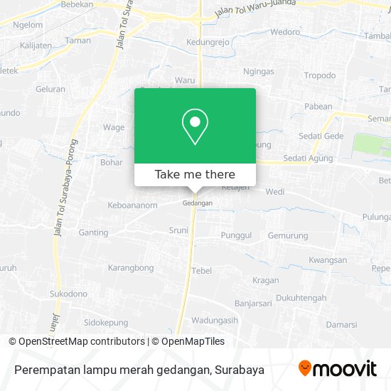 Perempatan lampu merah gedangan map
