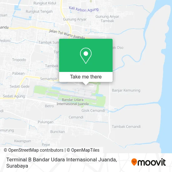Terminal B Bandar Udara Internasional Juanda map