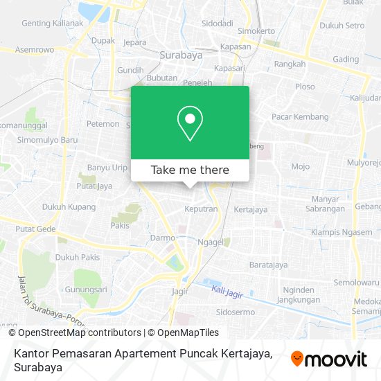 Kantor Pemasaran Apartement Puncak Kertajaya map