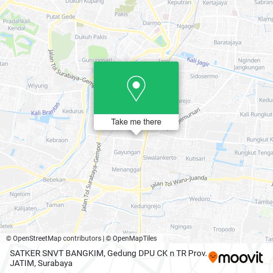 SATKER SNVT BANGKIM, Gedung DPU CK n TR Prov. JATIM map
