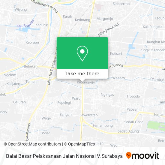 Balai Besar Pelaksanaan Jalan Nasional V map