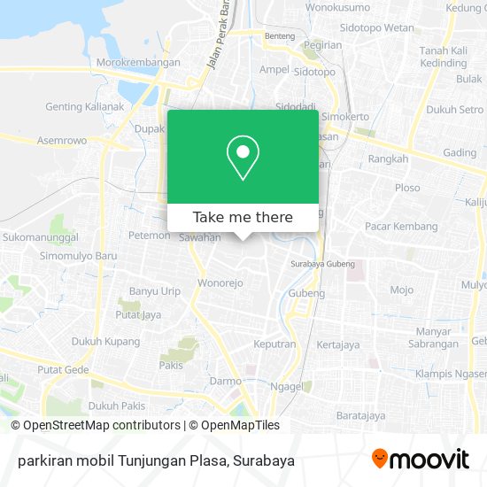 parkiran mobil Tunjungan Plasa map