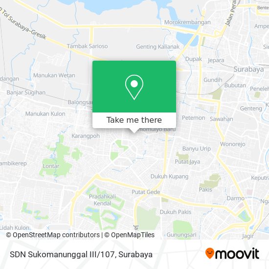 SDN Sukomanunggal III/107 map