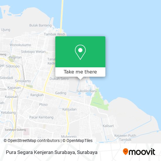 Pura Segara Kenjeran Surabaya map