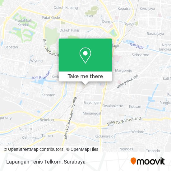 Lapangan Tenis Telkom map