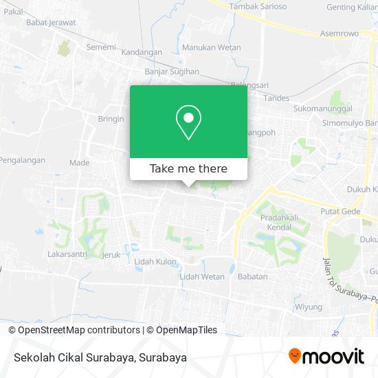 Sekolah Cikal Surabaya map