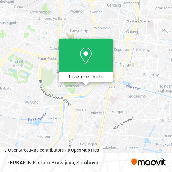 PERBAKIN Kodam Brawijaya map