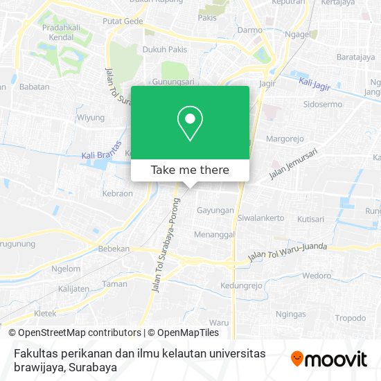 Fakultas perikanan dan ilmu kelautan universitas brawijaya map