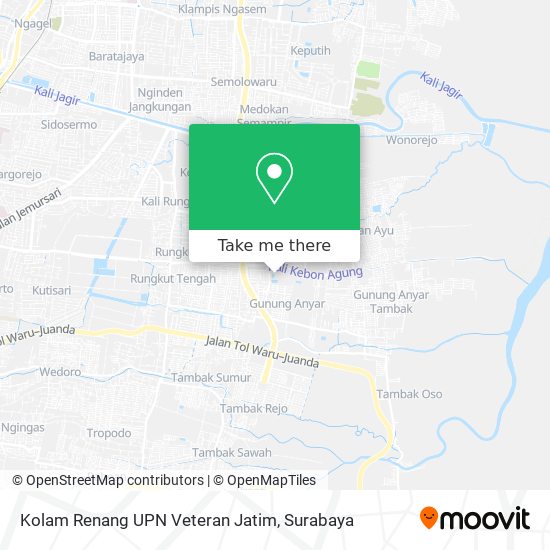 Kolam Renang UPN  Veteran  Jatim map