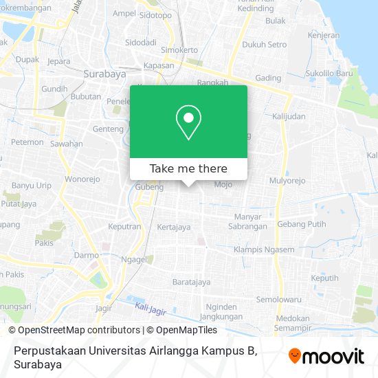 Perpustakaan Universitas Airlangga Kampus B map