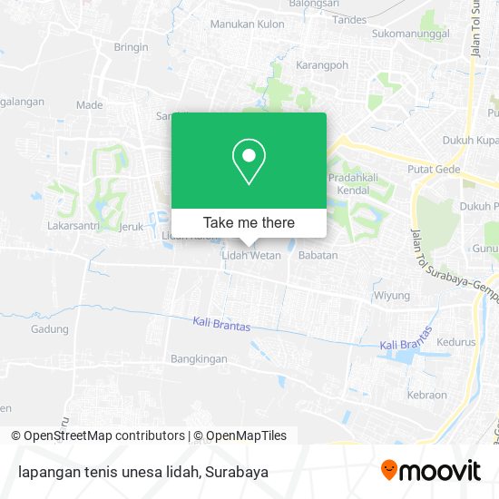 lapangan tenis unesa lidah map