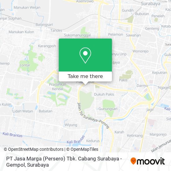 PT Jasa Marga (Persero) Tbk. Cabang Surabaya - Gempol map