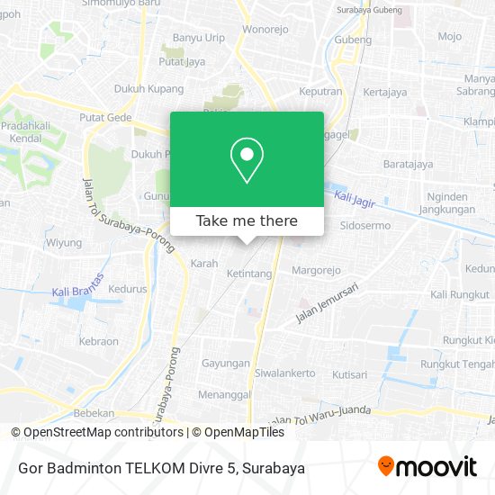 Gor Badminton TELKOM Divre 5 map