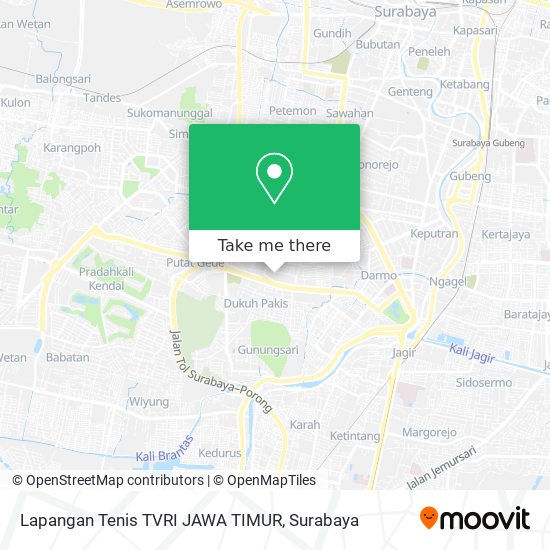 Lapangan Tenis TVRI JAWA TIMUR map