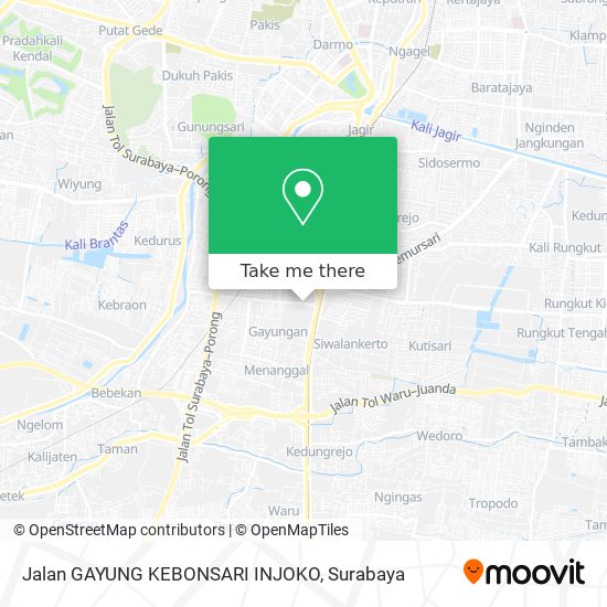 Jalan GAYUNG KEBONSARI INJOKO map