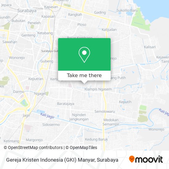 Gereja Kristen Indonesia (GKI) Manyar map