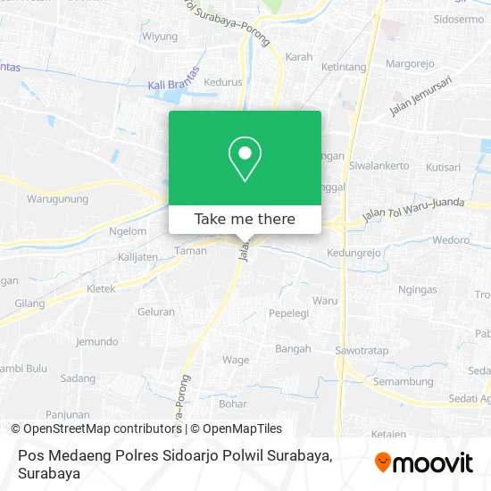 Pos Medaeng Polres Sidoarjo Polwil Surabaya map