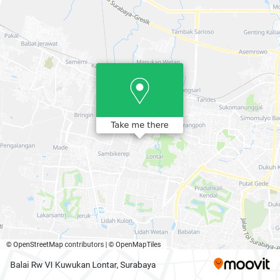 Balai Rw VI Kuwukan Lontar map
