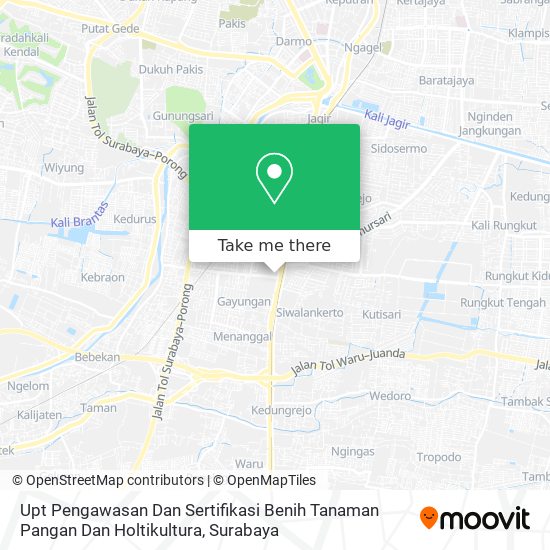 Upt Pengawasan Dan Sertifikasi Benih Tanaman Pangan Dan Holtikultura map