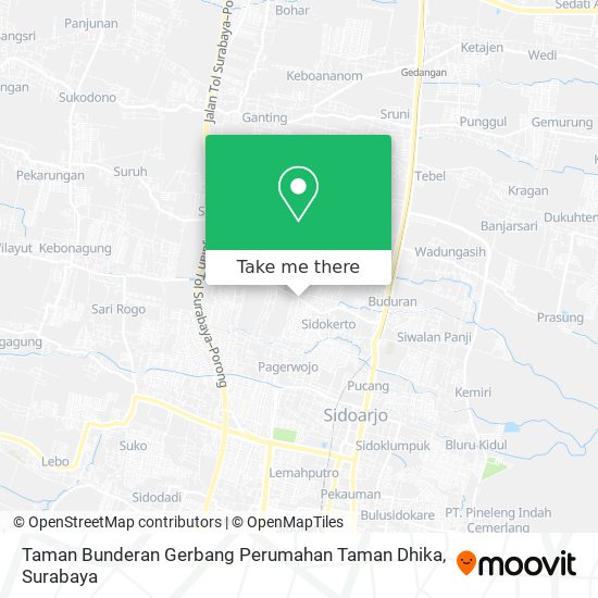 Taman Bunderan Gerbang Perumahan Taman Dhika map