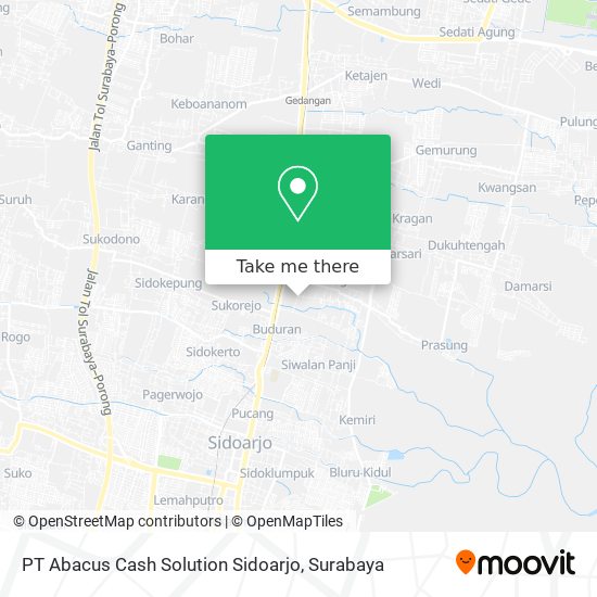 PT Abacus Cash Solution Sidoarjo map