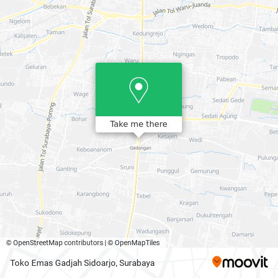 Toko Emas Gadjah Sidoarjo map