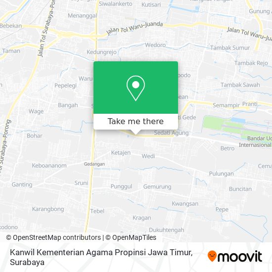 Kanwil Kementerian Agama Propinsi Jawa Timur map